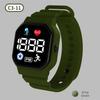 Electronic Watch Hollow Week Digital Sports Student LED Electronic Watch Couple Hollow Color Screen Watch Week Square Electronic Watch