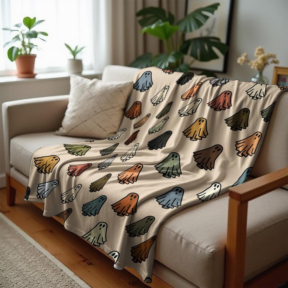 Multi Color Cutout Flower Anime Cartoon Flannel Blanket Soft Warm Throw for Bedroom Sofa Car Kids Holiday Gift