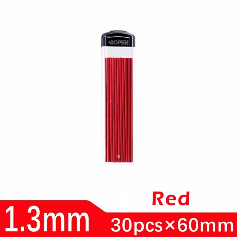 30pcs/Box 1.3mm Automatic Pencil Lead Refill Colored Replaceable Mechanical Pencil Refills Mechanical Pencil Lead красный