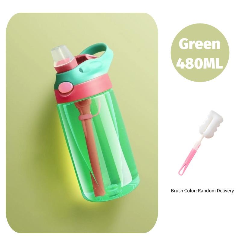 480ML Baby Feeding Cup Leakproof Water Bottle with Straw Portable Travel Gym Camping Bottle Juice Drinking Bottle for Children
