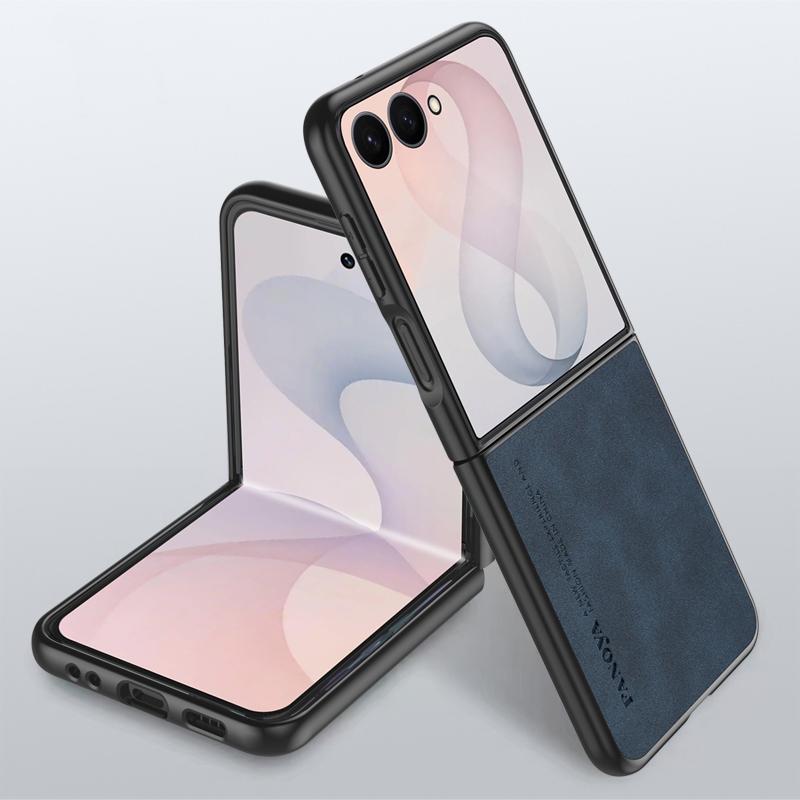 For Samsung Z Flip 8 7 6 5 4 3 Phone Case Matte Suede Leather Silicone Bumper Shockproof Protection Cover For Samsung Z Flip8