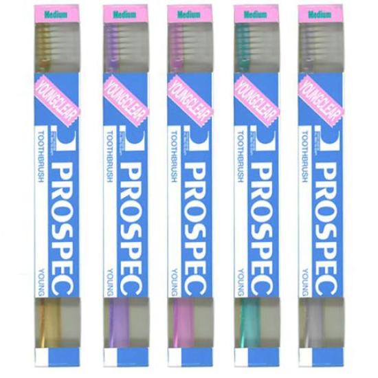 

Зубная щетка Prospec Young 20 штук, прозрачная, цветная, жесткость нормальная