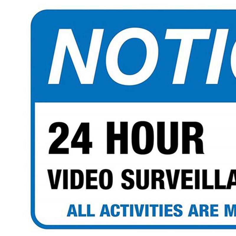 

Видеонаблюдение с камерой безопасности Виниловый знак Водонепроницаемая наклейка