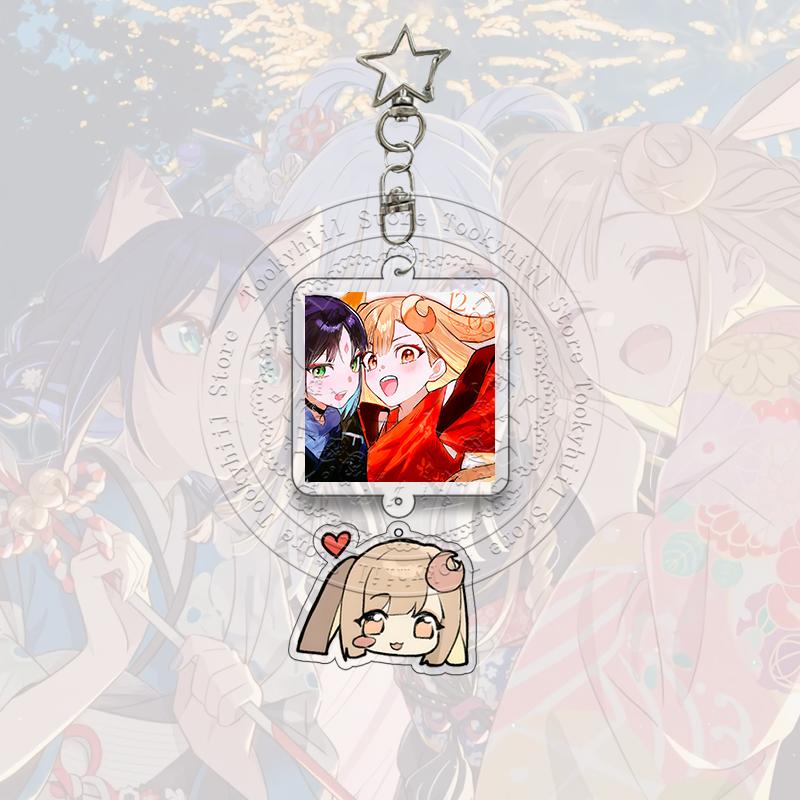 Cosmic Princess Kaguya Acrylic Keychain Noi Komazawa Yachiyo Tsukimi Anime Cartoon Character Acg Pendant Bag Keyring Girl Gift