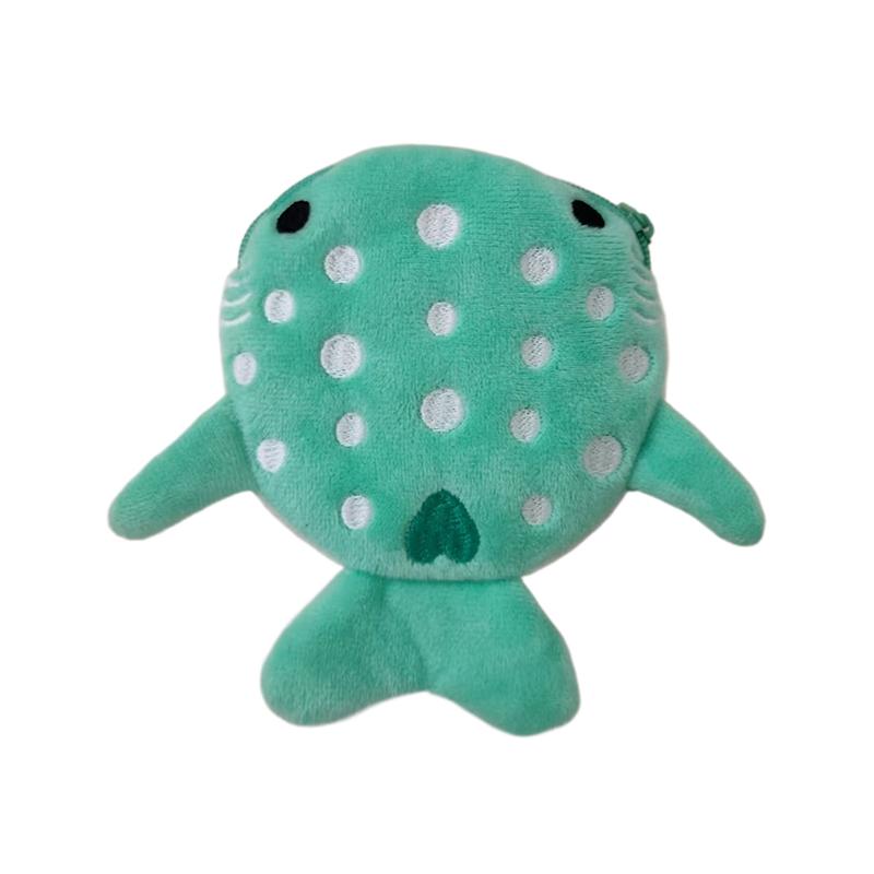 New Cartoon Plush Shark Coin Purse Zero Wallet Plush Animal Wallet For Kids Zipper Coin Bag Cute Pendant Data Cable Bag Gift