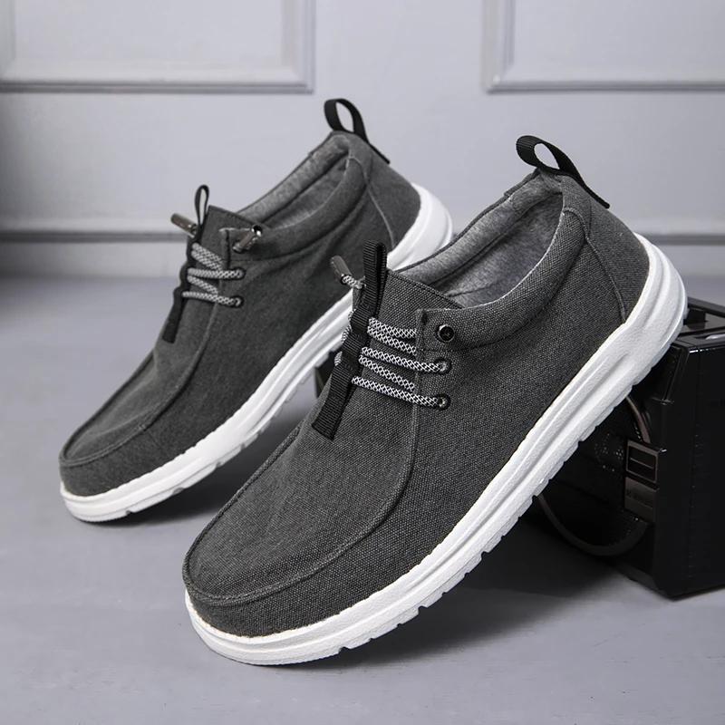 

Модные весенне-осенние легкие мужские парусиновые туфли для отдыха на природе удобные низкие туфли мужские эспадрильи модные повседневные туфли мужские туфли на плоской подошве 39 чёрный