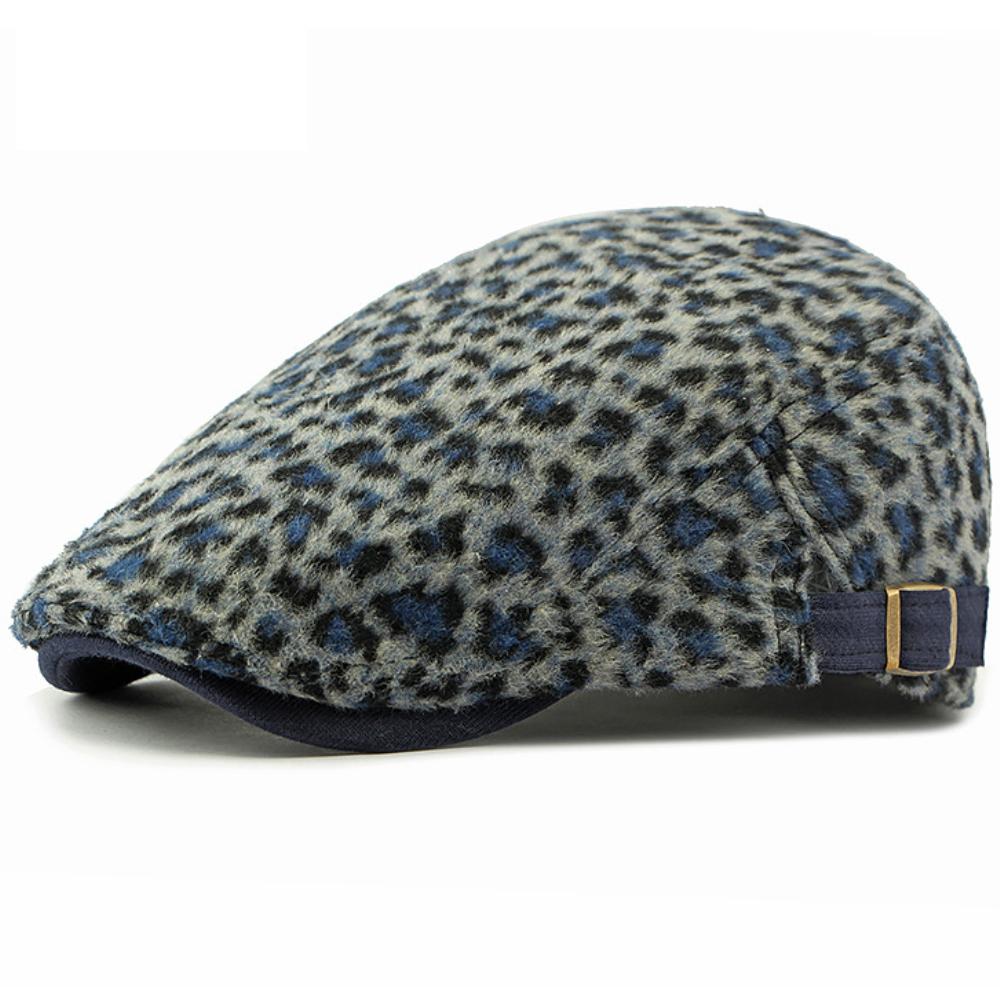HT4791 Berety Kapelusz Wiosna Jesień Mężczyźni Kobiety Pantera Ośmiokątny Płaski Kapelusz Artysta Malarz Beret Kapelusz Męski Damski Regulowany Beret Kapelusz