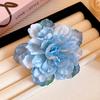 High-End Forest Style Lily Flower Hair Clip - Aesthetic Simulation Shark Grip for Women
