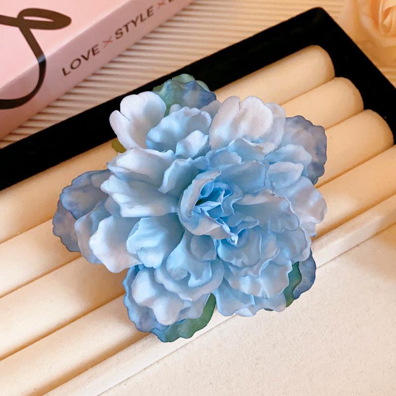 High-End Forest Style Lily Flower Hair Clip - Aesthetic Simulation Shark Grip for Women