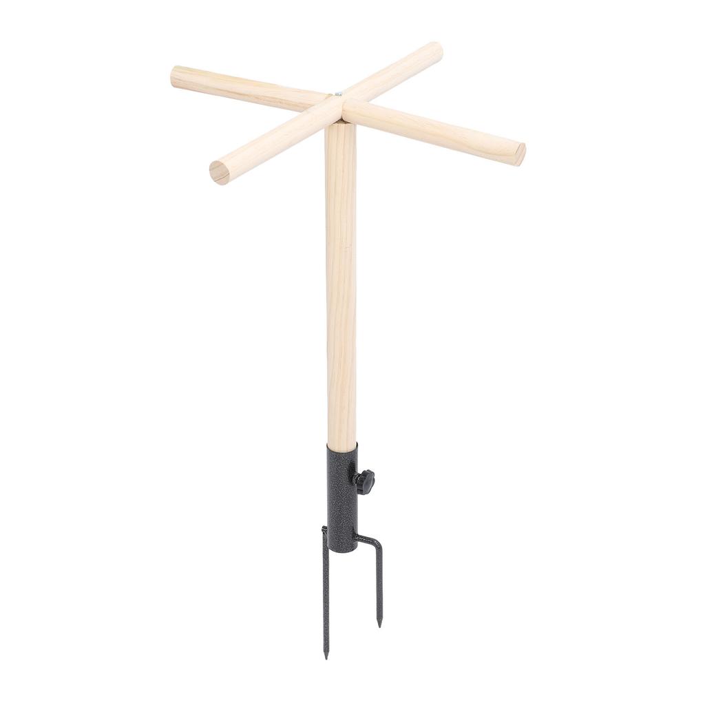 Hölzerner Hühnerständer Spielzeug Multifunktionale Vögel Trainingsast Sitzstange mit Metall Erdspieß für