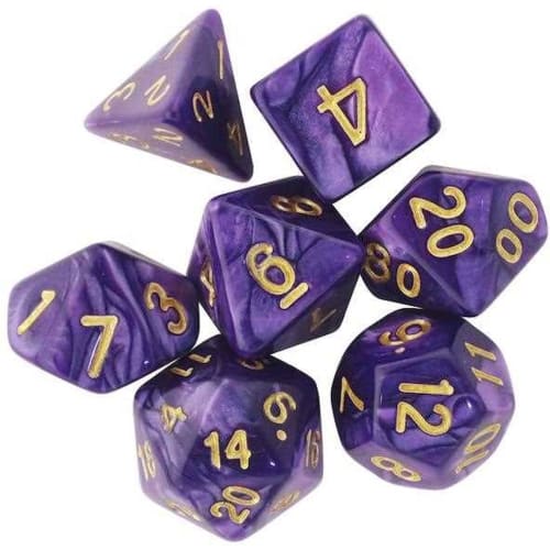 A Must-have for Tabletop Games! Polyhedral Dice Set: 7 Dice for Tabletop Role-playing Games, Perfect for Board Games or Collectibles. Includes 7 Dice
