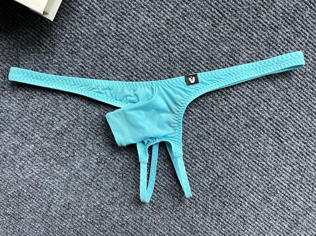 Open Penis G-String Men Erotic Panties Jj Sheath Underwear T-Back Underpants Cock Hole Panties Gay Bare Butt Thongs Lingerie