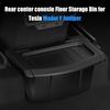 Rear Center Console Organizer for Tesla 2020-2026 Model Y Partitioned Storage & Stable Installation, Seat Backseat Trash Can Bin