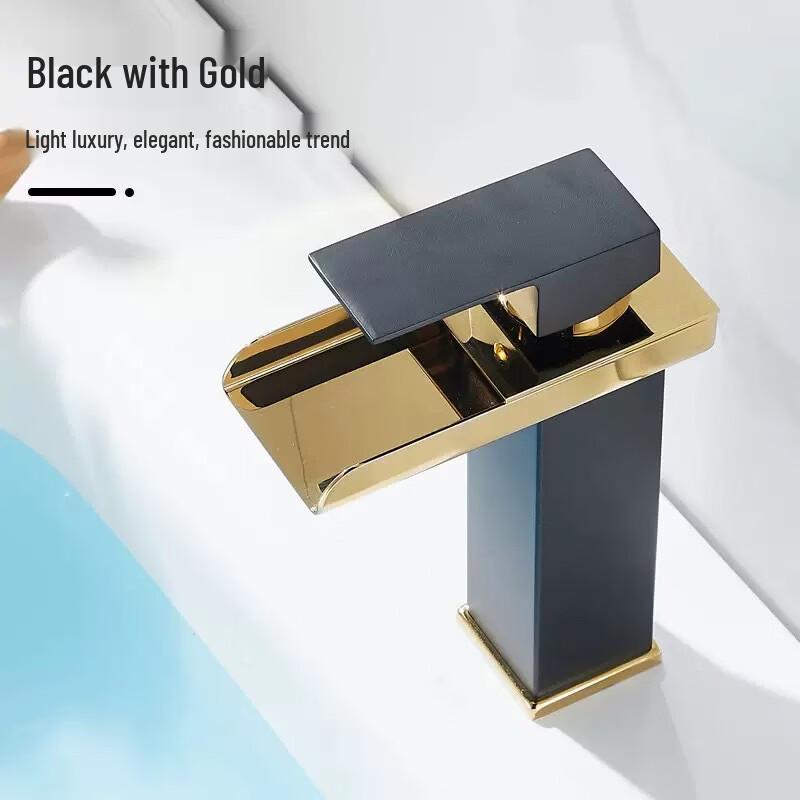 Handun Wide-Mouth Black Basin Faucet