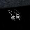 S925 Sterling Silver Heart-Shaped Rhinestone Earrings – Twisted, Hollow Design Dangle for Women, Perfect Versatile Gift