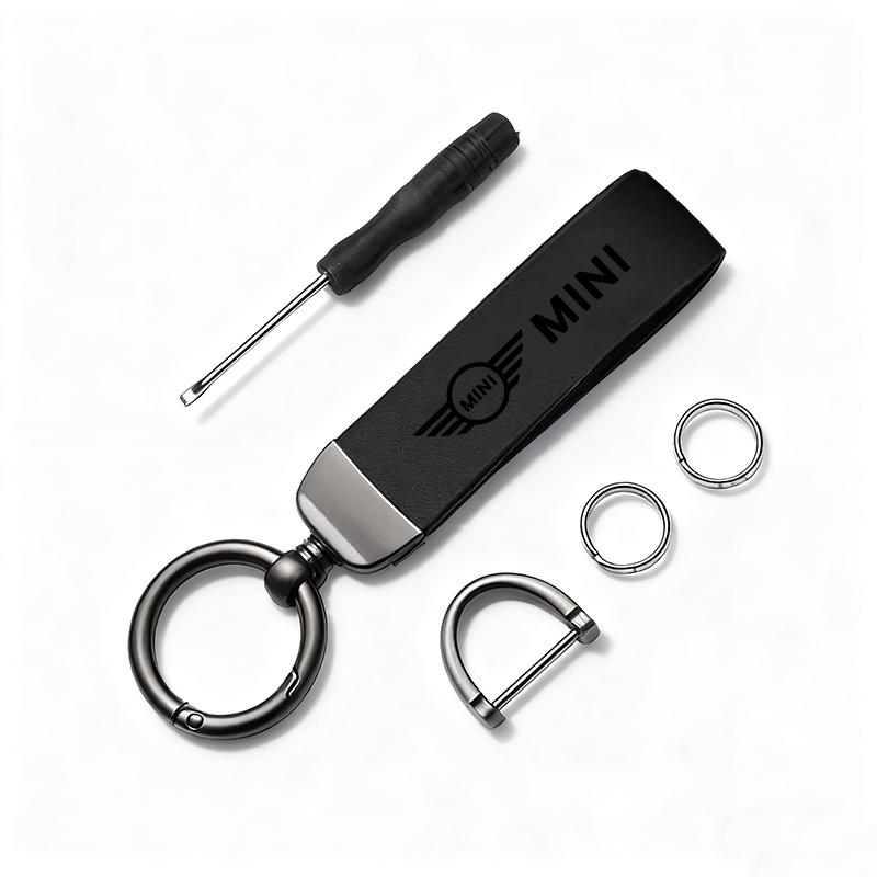 Car Hot Stamping Badge Keychain Zinc Alloy Keyring Accessories For MINI WORKS P One Cooper JCW R60 R59 R58 R57 R56 R55 R53 R52 F55