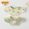 New Waterproof Two-sided Usable Baby Feeding Drool Bib Infants Wave Petal Saliva Towel Soft Burp Cloth For Toddler Kids Bibs
