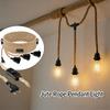 Twisted Rope Pendant Lights Cord E27 Lamp Base Industrial Pendant Lamp Light Cord for Farmhouse Restaurant Home