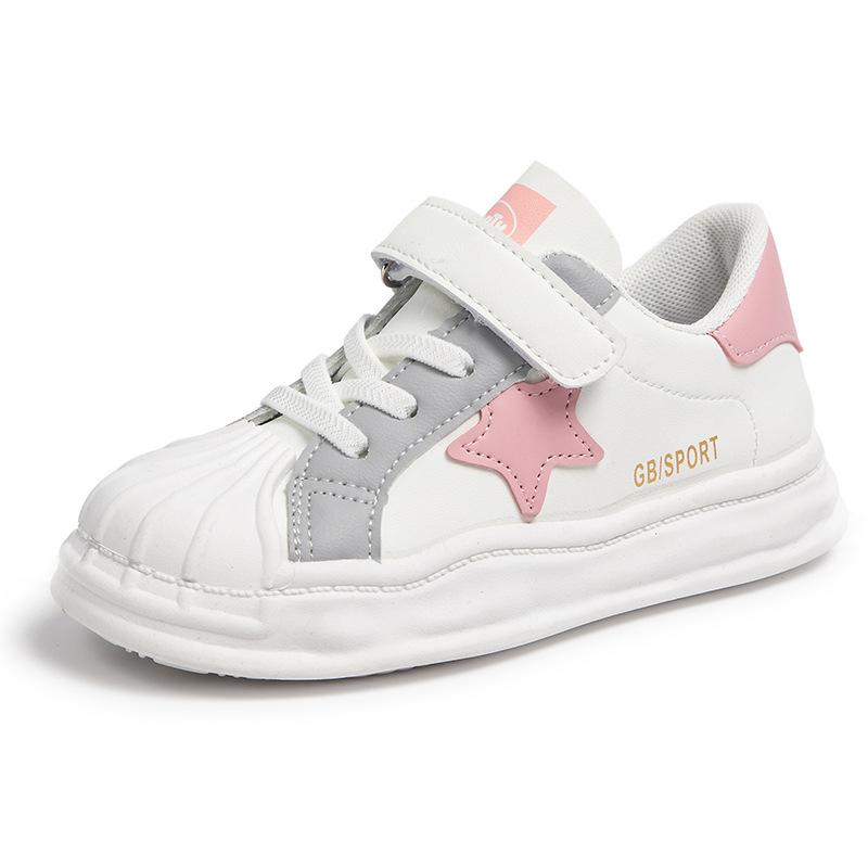 

Детские парусиновые туфли Shell Head Star, весенние, новые, спортивные, для студентов, маленькие, белые туфли, повседневные, для сноубординга 37 розовый