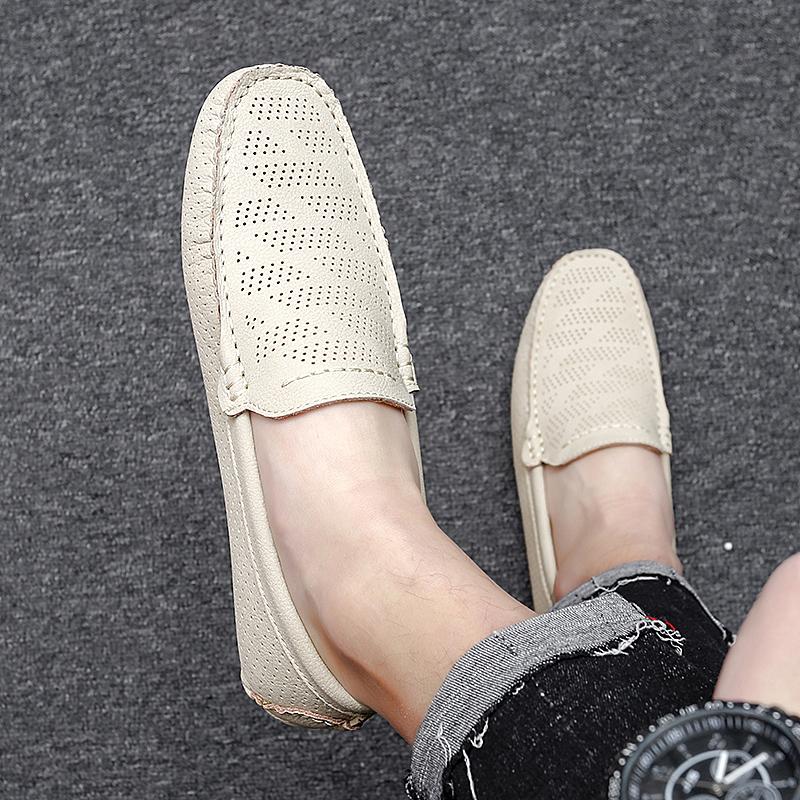 Big Size 45 46 47 Summer Man Moccasins Men Loafers High Quality Genuine Leather Casual Shoes Slip On Flats Mens Driving Shoes