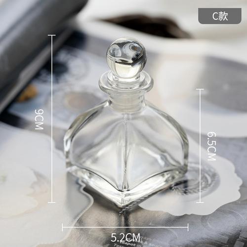 European Retro Court Glass Perfume Bottle Sealed Glass Jar Transparent Candy Jar Kitchen Spice Bottle Girl Room Storage Box Home