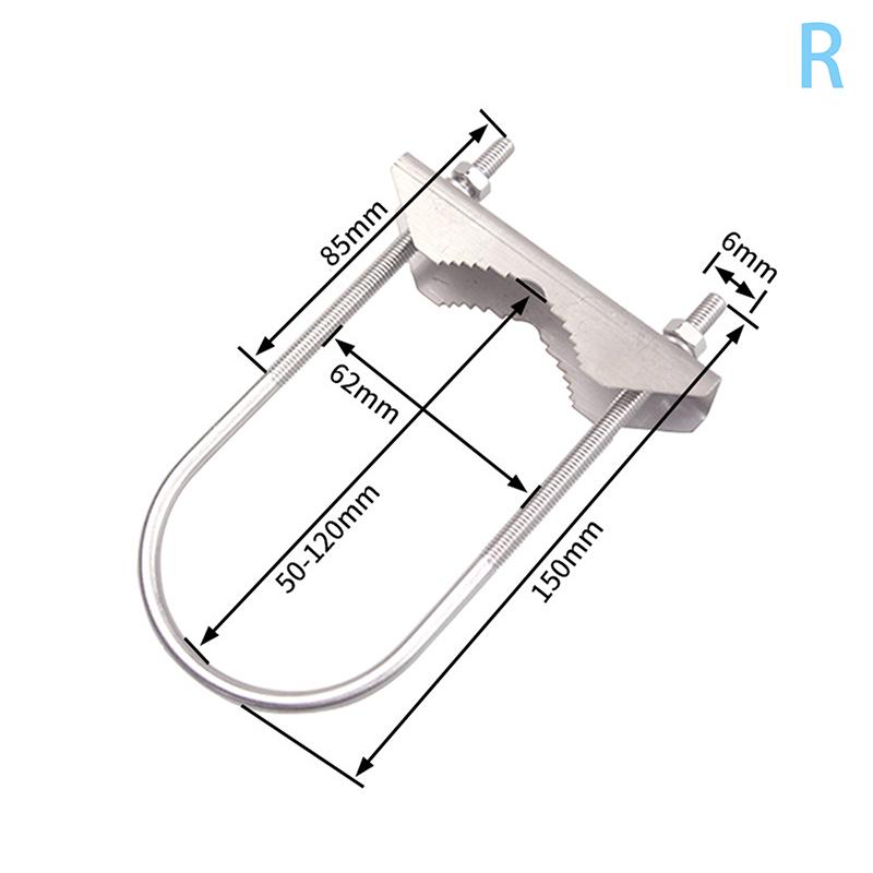 M6 U Bolts Mounting Hardware Heavy Duty Anti-Rust Mast To Mast Clamp V Jaw Block Mount Bracket Kit For Outside Home Antenna