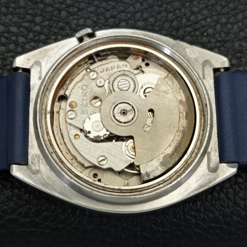 JAPAN 7019A VINTAGE SEIKO 5 AUTOMATIC MENS BLUE COLOR DIAL WATCH a701333-5 R206a-a701333