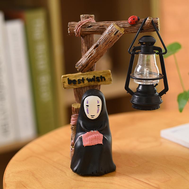 Night Light Doll Miyazaki Hayao Spirited Away Resin Action Figure Kids Toy