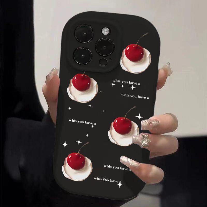Cherry Suitable for Apple 16 IPhone Animation 15plus Creative 14 Cartoon Soft Shell 13 Mobile Phone Case 12promax