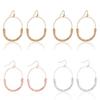 Fashionable Alloy Geometric Earrings Stylish Womens Street Style Accessories