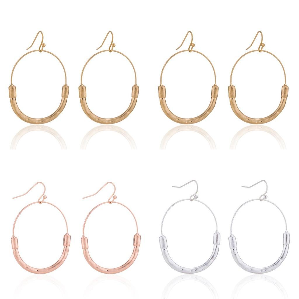 Fashionable Alloy Geometric Earrings Stylish Womens Street Style Accessories
