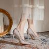 Shu Elegant Rivet Fashion Single Shoes Spring and Summer Niche Design Lazy Shoes Heightening Comfortable Non-slip High Heels