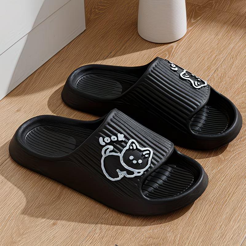 Non-Slip EVA Slippers Women'S Summer Indoor Home Bathroom Bath Couple Cool Slippers Men'S Cartoon, Women Shoes