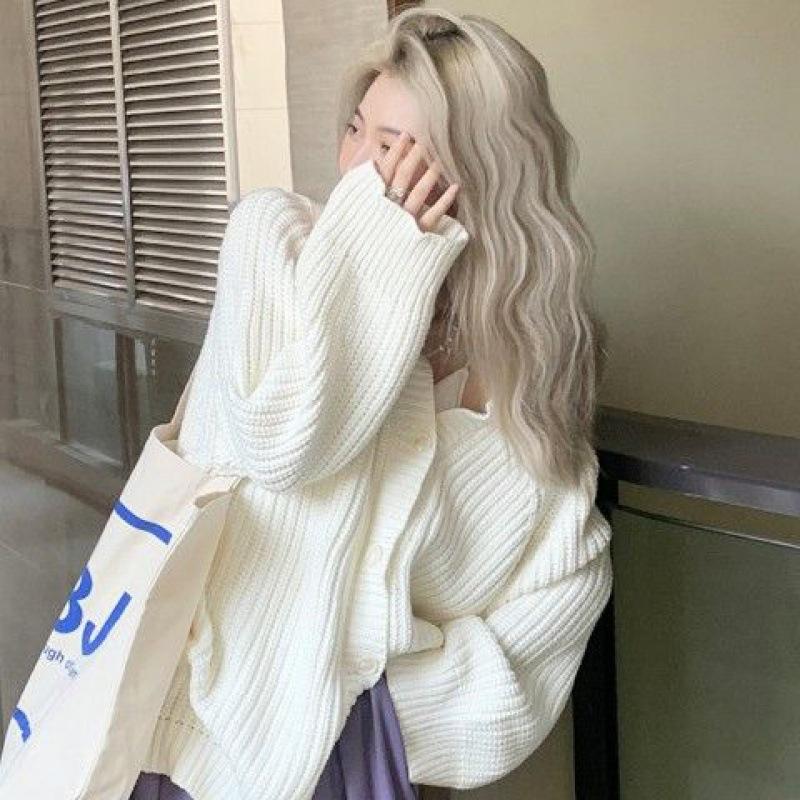 

Вязаный кардиган Maiden Lazy Wind, женский однотонный шерстяной свитер с имитацией резьбы, короткий женский свитер на осень-зиму, повседневный, модный и универсальный 2XL