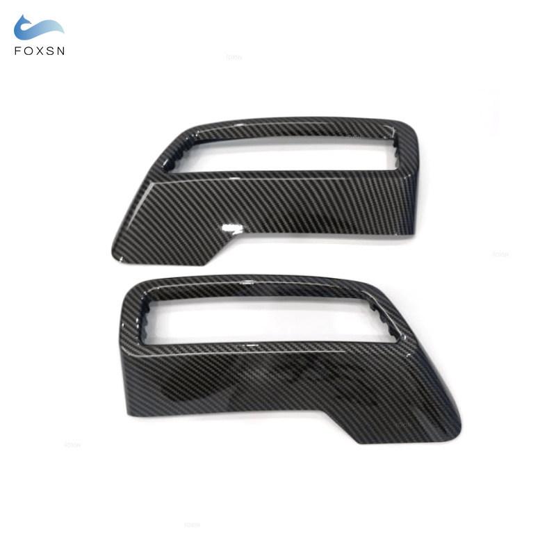 For Peugeot 3008 4008 5008 2017 -  ABS Carbon Fiber Texture Rear Exhaust Tail Muffler Pipe Cover Protective Trim