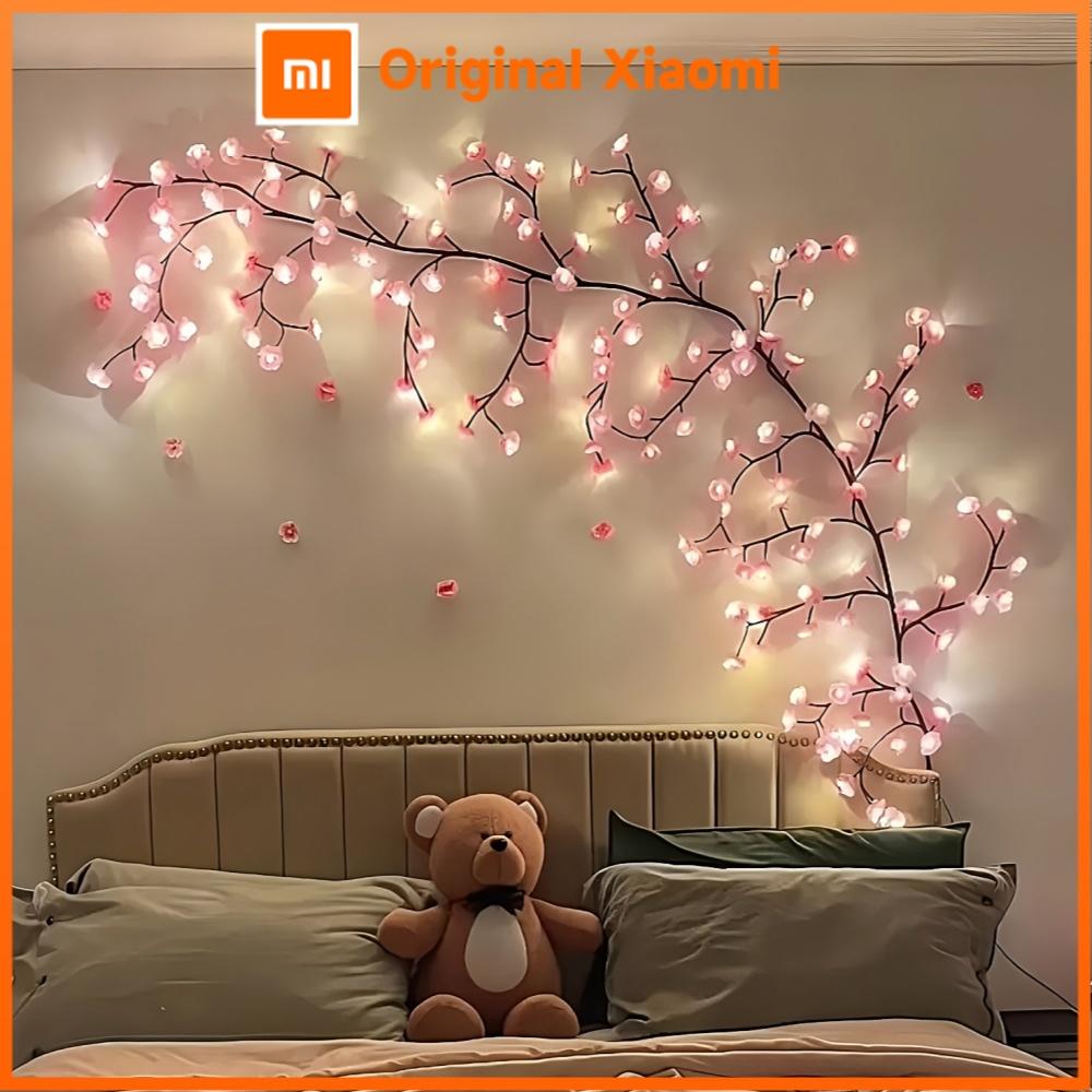 Xiaomi 72/96/144LED Artificial Cherry Blossom Branch LED Lights, USB Powered Pink Flower Fairy Lights for Bedroom Aesthetic Decor