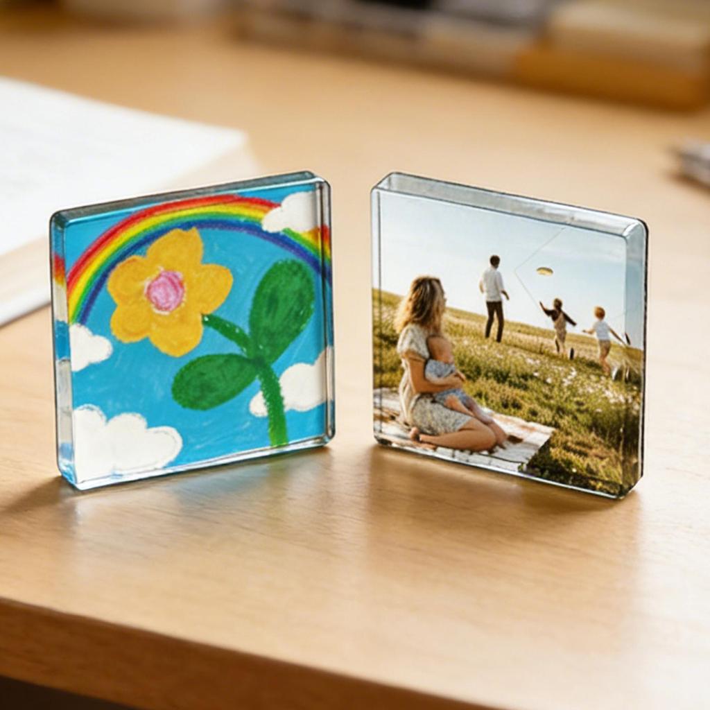 20pcs Acrylic Magnets Clear 2x2 Inch Magnetic Acrylic Square Fridge Magnet For Home Kitchen School Classroom Dorm Room Party