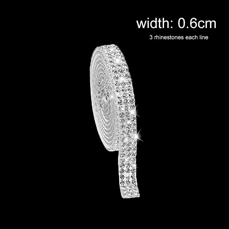 Car Phone Decoration Arts Crafts Rhinestones Crystal  Ribbon Width.5 Cm DIY Decoration Sticker For Party Decoration