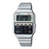 Men's Calculator Data Bank Watch CA-500WE-7B White with Stainless Steel Bracelet