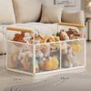 Large Plush Toy Storage Basket with Handles for Children's Dolls