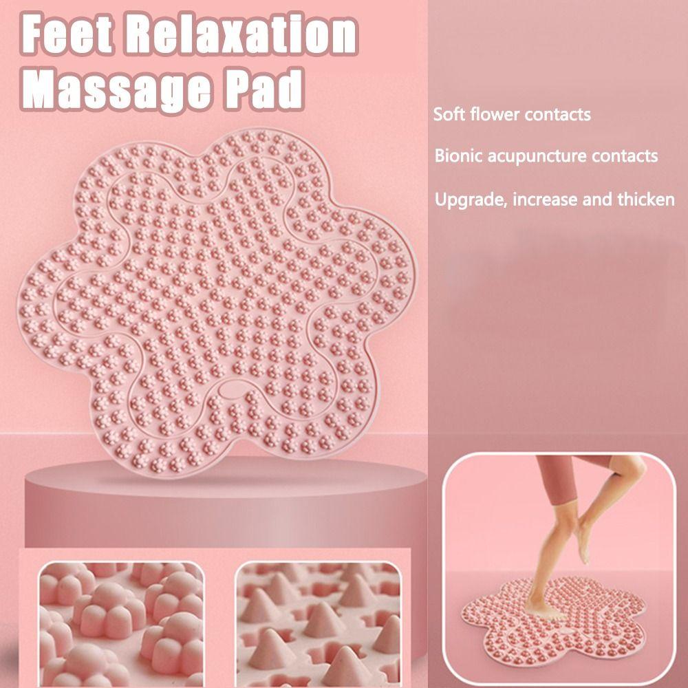 Household Foot Massage Mat Flower Shaped Jogging Pad Feet Massaging Plate  Outdoor Game