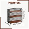Multifunctional Rustic Wooden Desk Storage Shelf for Bedroom