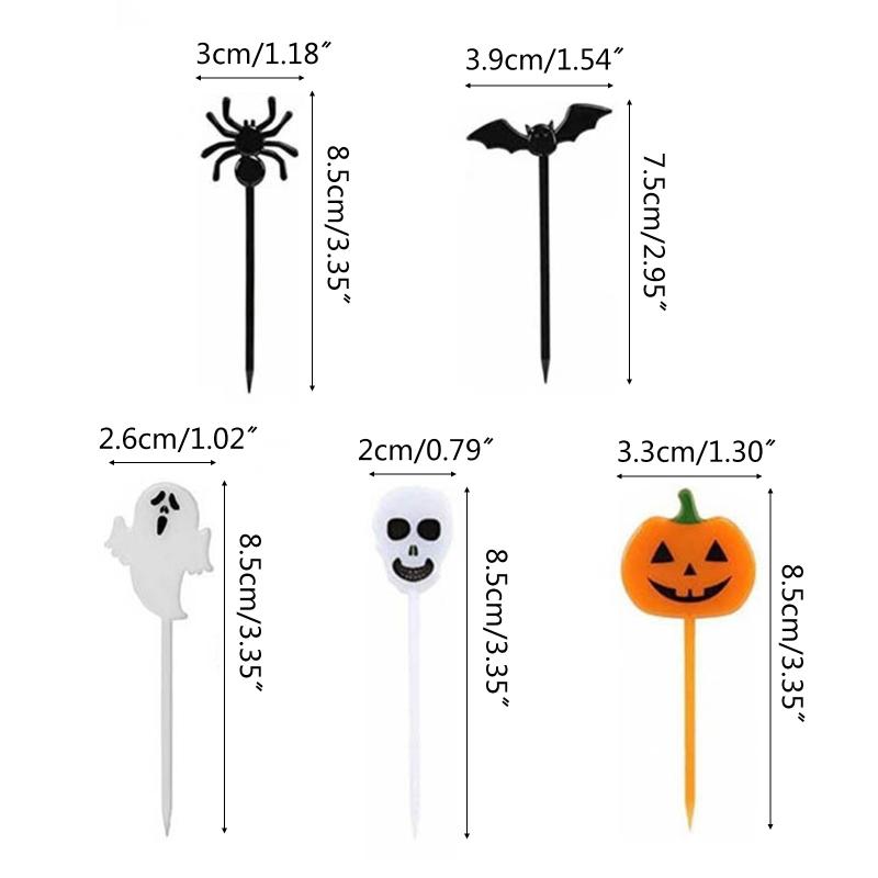Set of 10 Mini Dessert Fork Halloween Theme Fruit Fork Cute Snack Fork Food Fork