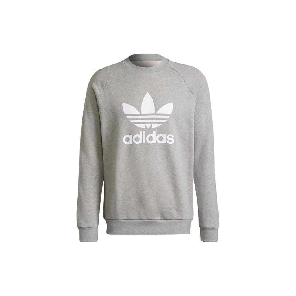 Adidas Sweatshirts Men's Gray Crew Neck Moderate Regular H06650