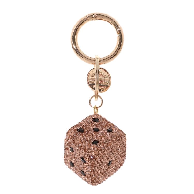 Dices Keychain Enhanced By Brilliant Rhinestones For Adding Elegances To Any Occasion Stylish Individuals Everyday Use