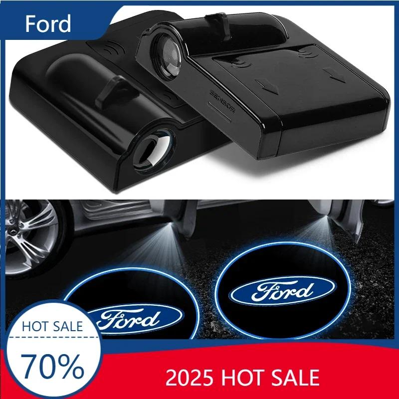 2025 Hot For Ford Wireless Led Emblem Car Door Welcome Laser Projector Lights Car Decor For Ford Focus ST Ranger Mondeo Kugo Eco