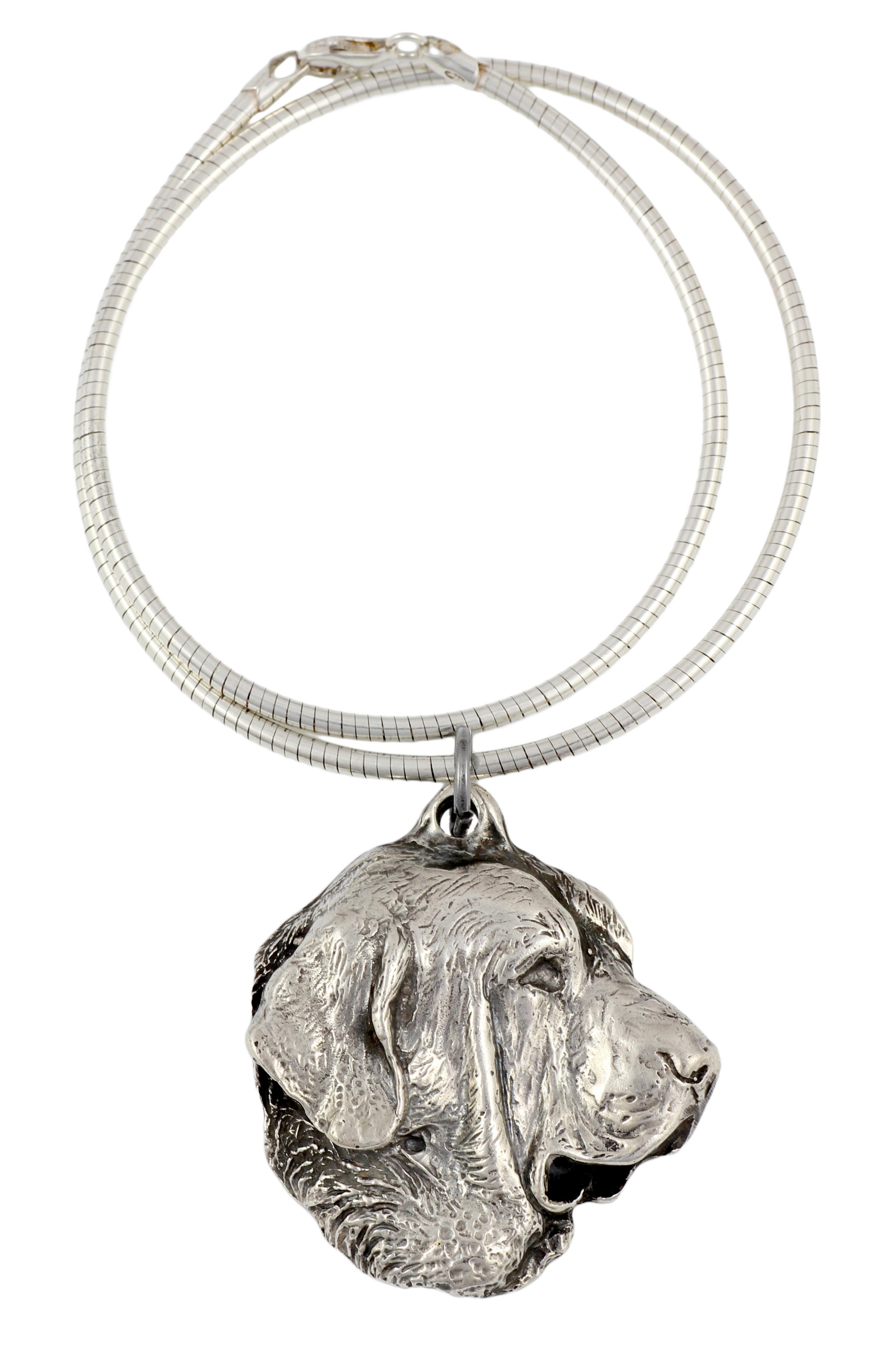 

Spanish Mastiff, Mastín Español - Dog necklace, unique jewellery for the dog fan, unique adder pendant by Art-Dog brand срібний