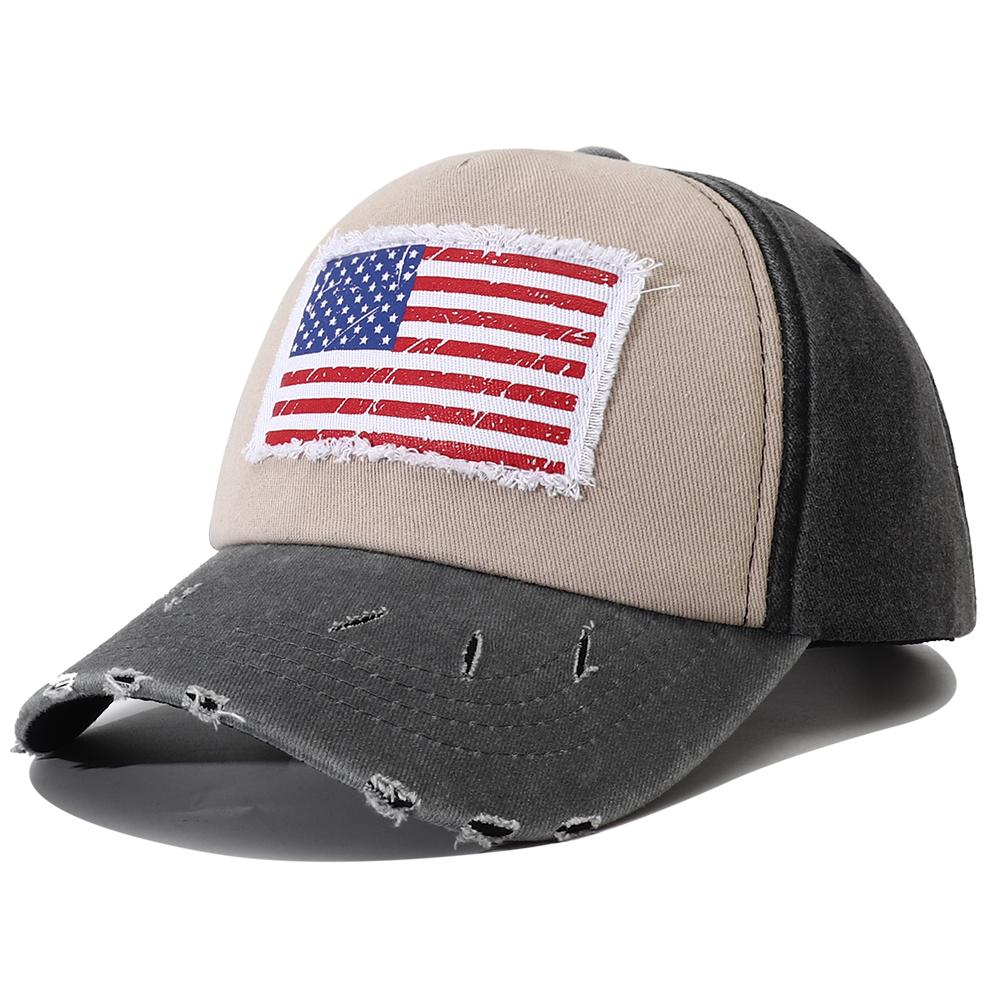 New Designer Usa Flag Embroidered Baseball Cap Bone Masculino Vintage 5 Panel Snapback Hats For Women Men Casquette Homme