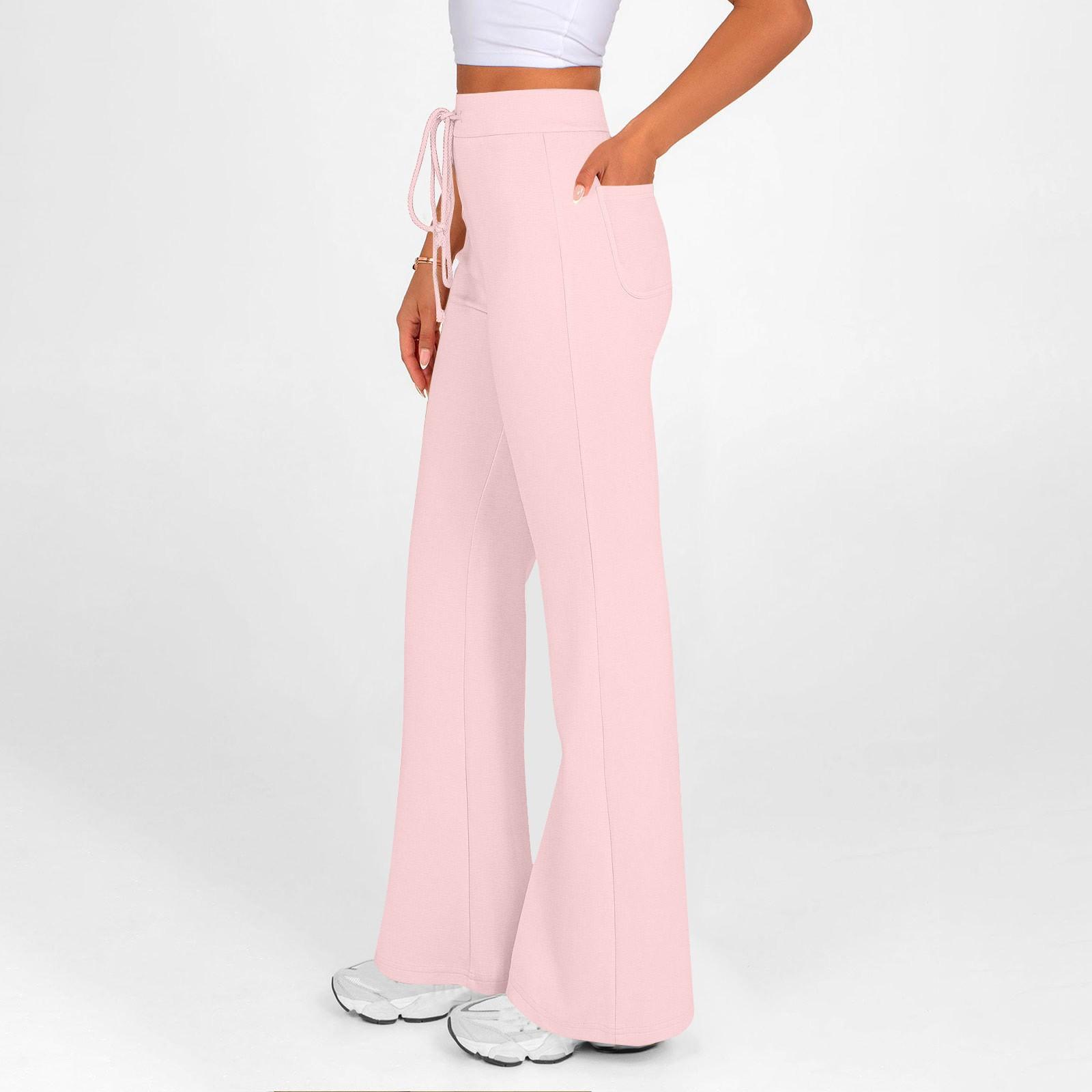 

Женская рабочая одежда, повседневные брюки-джоггеры с высокой талией, женские спортивные штаны, повседневные брюки, штаны для йоги, домашняя одежда XL розовый