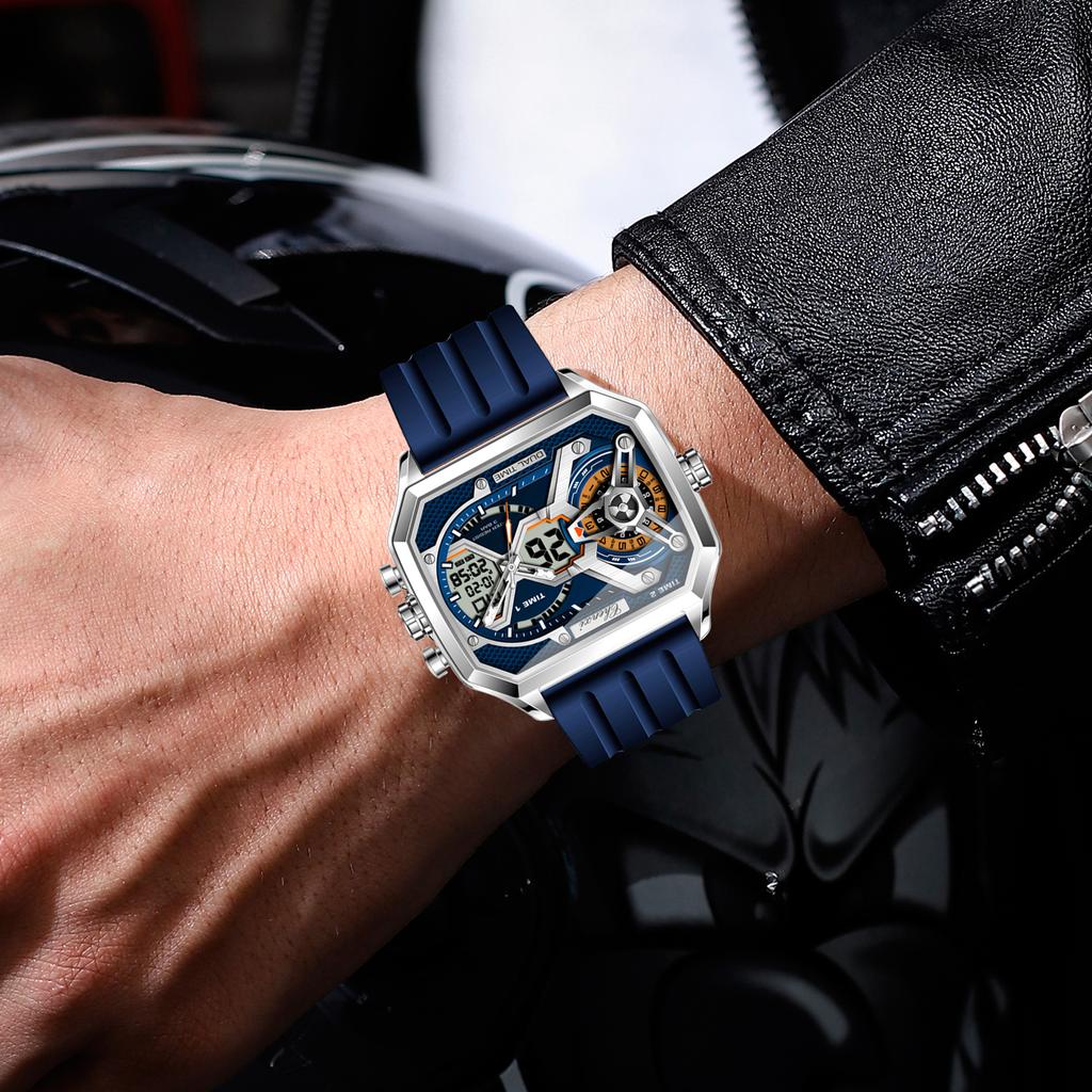 CHENXI Men's Wristwatch New Large Dial Digital Watch Dual Display Fashion Multifunctional Sports Watch Waterproof Male Watches